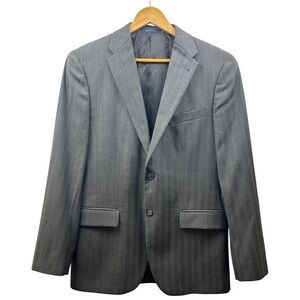 Joseph Abboud Blazer Sport Coat Mens 40R Gray Loro Piana Italian Wool Super 130s